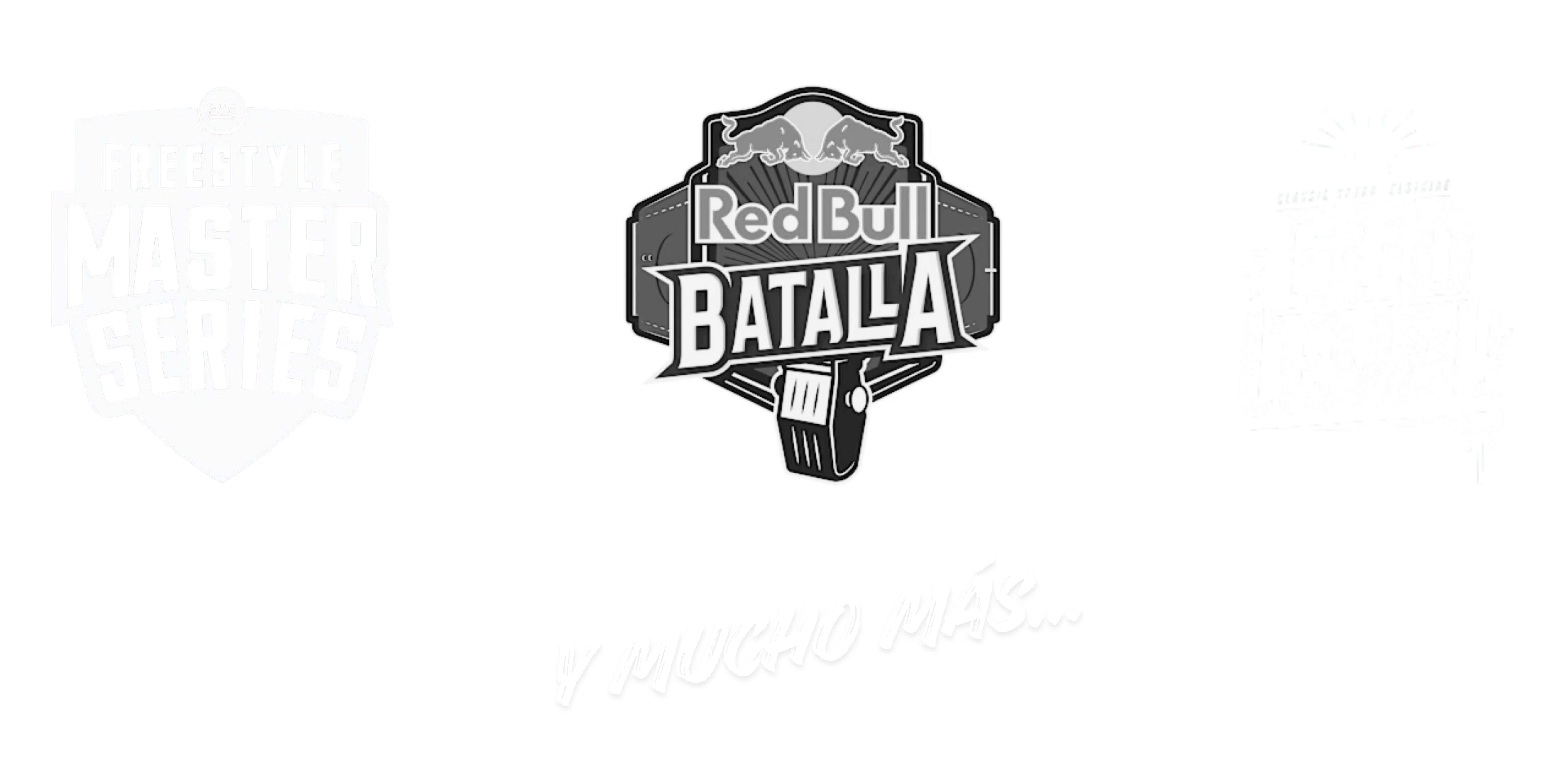 Logos de las principales competencias de freestyle: FMS, Red Bull Batalla, God Level, BDM y más.